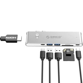 تصویر داک چند کاره Thunderbolt3.0 با پورت Type-C اوریکو مدل XC-309 ORICO XC-309 USB-C Hub DucStation