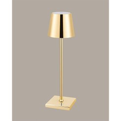 تصویر چراغ رومیزی و خواب طلای ضدزنگ استیل ضد زنگ لامپ جدول 10X10X38 سانتی متر CHIARA ALESSI 