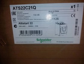 تصویر سافت استارتر اشنایدر ATS22 110 کیلووات با کنتاکتور بای‌پس Schneider Softstarter Altistart22 110KW