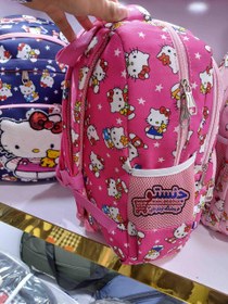 تصویر کیف مدرسه دخترانه جامدادی دار فانتزی hello kitty کد 140294 bag emoji 140197