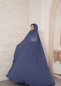 تصویر چادر ساده سنتی آبی کد 10 