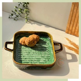تصویر تابع گریل مربع سرامیکی سبز شره ای 