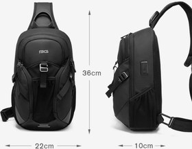 تصویر کوله تک بند ضد آب یو اس بی دار بنج Bange BG-77120 Men Waterproof Crossbody Chest Bag with USB 