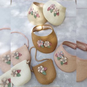 تصویر نقاب و کیف حصیری گلبهار 