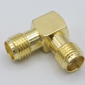 تصویر کانکتور مبدل SMA مادگی به SMA مادگی رایت(90درجه) 