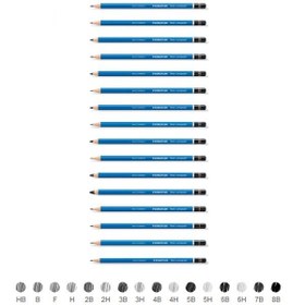 تصویر مداد مشکی استدلر مدل MARS LUMOGRAPH B کد 100 B مداد مشکی استدلر (Staedtler) مدل MARS LUMOGRAPH B ، ساخت آلمان، با درجه سختی نوک B
