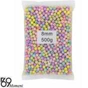 تصویر مروارید پلیمری پاستیلی سایز 8 بسته 500 گرمی 