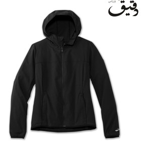 تصویر بادگیر ورزشی بروکس زنانه Brooks Canopy Jacket مشکی BROOKS WOMEN CANOPY JACKET