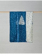 تصویر پتوی یک نفره پتو تلویزیون اکریلیک درختان کاج 130X170 سانتی متر نفتی آبی انگلیش هوم English Home 