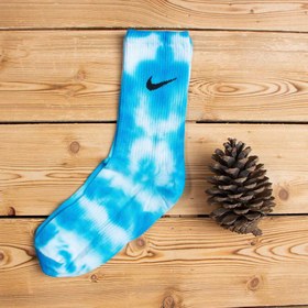 تصویر جوراب ساقدار دخترانه نایک آبرنگی کد 12423 Nike watercolor girl's socks code 12423