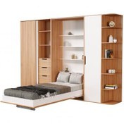 تصویر تخت خواب یک نفره مدرن مدل KN24 