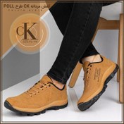 تصویر کفش ساقدار مردانه کلوین کلاین رنگ عسلی با جنس فوم 