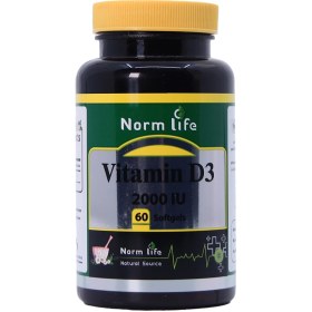 تصویر سافت ژل ویتامین D3 بسته 60 عددی نورم لایف Norm Life Vitamin D3 2000mg Softgels 60 Pcs