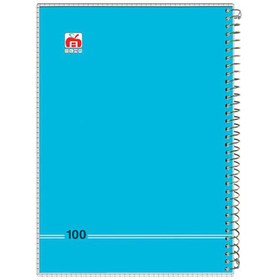 تصویر دفتر سیمی 100 برگ طرح رنگی نهال آلما کد 7184 Nahal Alma Notebook 100 Sheets Code 7184