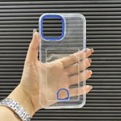 تصویر قاب آیفون 13 پرومکس جا کارت دار شفاف ژله ای New skin 