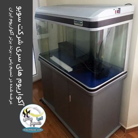 تصویر آکواریوم شیشه خم کامل با پایه طول 100 سانتی متر T-100F سوبو SOBO Aquarium T-100F