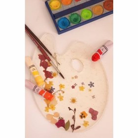 تصویر پالت رزيني زمینه شفاف - طرح گل 