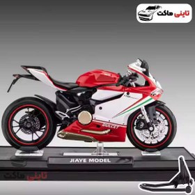 تصویر ماکت موتور دوکاتی پانیگال Ducati Panigale V4 سفید برند Double Horse 