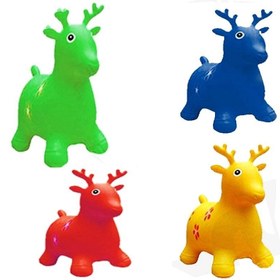 تصویر حیوانات بادی پرشی طرح اسب مدل 1300 گرمی Jumping inflatable animals, horse model, 1300 grams