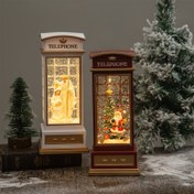 تصویر فانوس موزیکال کریسمس باجه تلفن بابانوئل و میلاد مسیح 