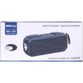 تصویر اسپیکر بلوتوثی چراق قوه دار قابل حمل برند بیدلو مدل BDL-102 Bluetooth speaker with portable flashlight brand Yesido model BDL-102