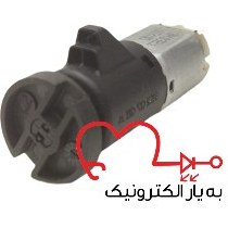 تصویر موتور گیربکس دی سی پلاستیکی آلمانی (12V 60RPM) 