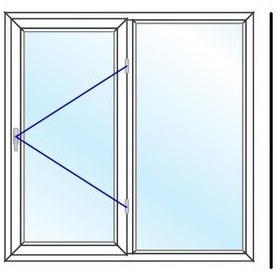 تصویر پنجره دوجداره UPVC تک حالته سفید با یراق آلات کامل و شیشه با پروفیل ویستابست1.5 در 1.5 متر(ارسال با باربری و پسکرایه) 