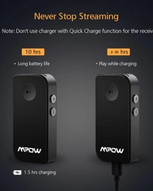 تصویر گیرنده بلوتوث موسیقی بی سیم MPOW BH044E MPOW BH044E wireless music Bluetooth receiver