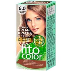 تصویر رنگ مو روسی فیتو کالر fito color بدون آمونیاک رنگ بلوند طبیعی شماره 6.0 