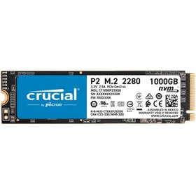 تصویر اس اس دی اینترنال M.2 NVMe کروشیال مدل Crucial P2 ظرفیت 1 ترابایت ا Crucial P2 M.2 NVMe 1TB Internal SSD Crucial P2 M.2 NVMe 1TB Internal SSD