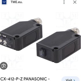 تصویر سنسور نوری کتابی برند panasonic ساخت ژاپن. CX 412-P-Z مشخصات pnp. no nc. 15m. 24VDC 