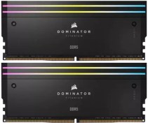 تصویر رم کامپیوتر کورسیر دو کاناله Dominator Titanium RGB فرکانس 6000 مگاهرتز DDR5 تایمینگ CL30 حافظه 32 گیگابایت Corsair Dominator Titanium RGB Dual Channel CL30 6000MHz DDR5 32GB Computer RAM