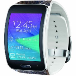 تصویر برچسب ماهوت طرح Earth_White_Marble مناسب برای ساعت هوشمند سامسونگ Galaxy Gear S 