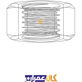 تصویر مهره آهنی خودرنگ ایرانی سایز M12 