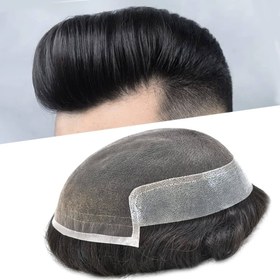 تصویر پروتز بالای سر مردانه هالیوودی (کد:8046) - 2 Men's overhead hair prosthesis(code:8046)