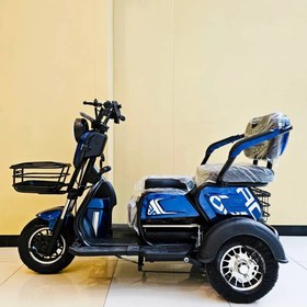 تصویر سه چرخه برقی بزرگسال مدل H1 رنگ آبی 