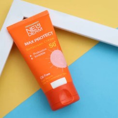 تصویر کرم ضد آفتاب مکس پروتکت بدون رنگ SPF50 نئودرم 