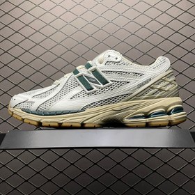 تصویر کفش رانینگ نیوبالانس ۱۹۰۶ آر کرمی سبز New balance 1906R 