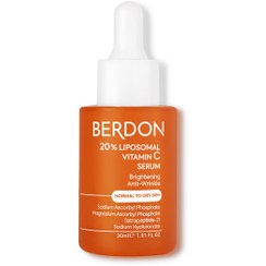 تصویر سرم روشن کننده ویتامین C بردون حجم ۳۰ میلی لیتر مناسب انواع پوست 