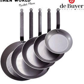 تصویر تابه استیل کربن دوبویه فرانسه du buyer carbon steel pan 32cm 