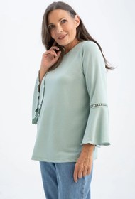 تصویر بلوز آستین شیپوری DEFACTO 