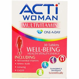 تصویر قرص اکتی وومن لیبرتی سوئیس | ۳۰ عدد | مولتی ویتامین کامل بانوان Liberty Swiss Acti woman- 30 tabs