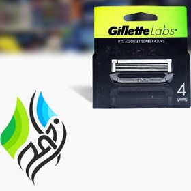 تصویر تیغ یدک ژلیت / Gillette Labs پک 4 عددی Gillette Labs Razor Blades Refill Cartridges 4 per pack