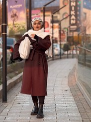 تصویر پالتو فوتر زنانه - قهوه ایی / سایز 