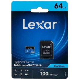 تصویر کارت حافظه لکسار LEXAR Micro SD 633X 64GB 95MBps ا LEXAR Micro SD 633X 64GB 95MBps LEXAR Micro SD 633X 64GB 95MBps