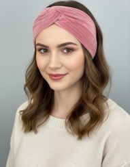 تصویر هدبند مخملی کبریتی 