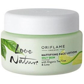 تصویر لوسیون آبرسان و مات کننده صورت اوریفلیم (Oriflame) مدل Love Nature حجم 50 میلی لیتر لوسیون بدن برند اوریفلیم