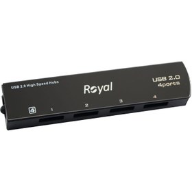 تصویر هاب 4 پورت USB2.0 رویال مدل RH2-428 Royal RH2-428 USB2.0 4port USB HUB