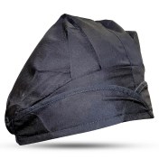 تصویر کلاه آشپزی (قنادی) قارچی مشکی ساده 