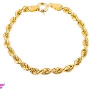 تصویر دستبند طلا ۱۸ عیار کد B103 طنابی 